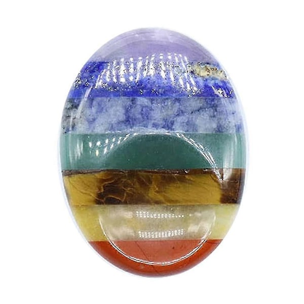 7 Chakra Tumsten för Ångestlindring, Stressreducering, Meditation, Kristallterapi, Ädelstensläkning Cr-haoyi