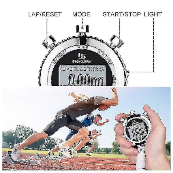 Stopur Metal Stopur Timer Hukommelse Digitalt Stopur Edition d