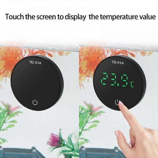 Uppladdningsbar akvarium digital display elektronisk termometer akvarietermometer termograf exakt termometer