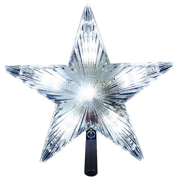 Christmas Tree Star Batteridriven Led Star Tree Topper Flerfärgade lampor Star Topper För julfest Semester inomhus Styles 2