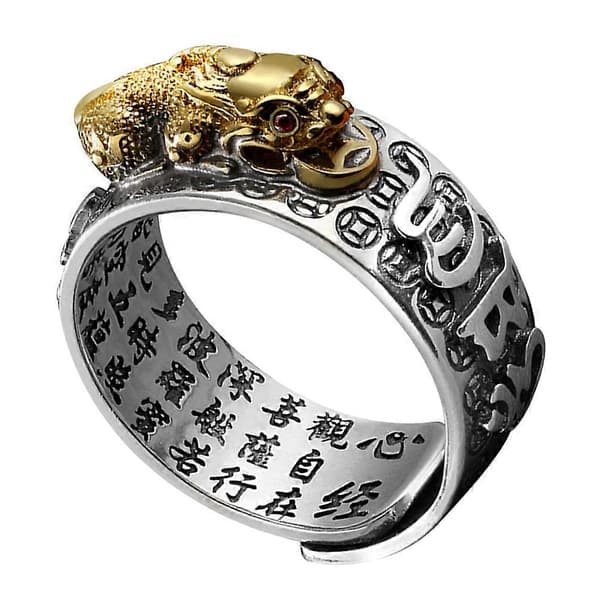 Fingerring i koppar, herr smycke, öppen ringdesign, välsignelsebetydelse, guld 2x0,9cm 1st