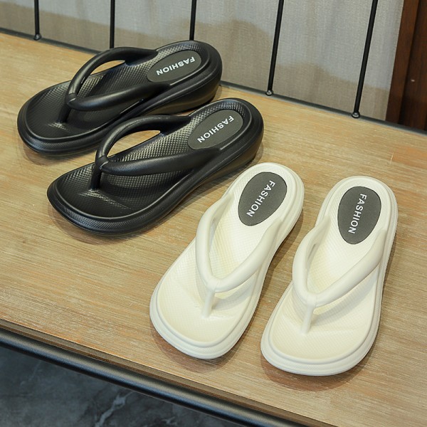 Sommarnya EVA flip-flops mode strand flip-flops tjock botten white 40-41