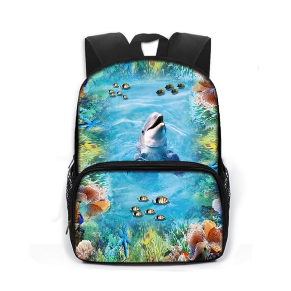 13 Inch Cute Se Djur Barn Skolväskor Delfin Bläckfisk Havssköldpadda Barn Dagis Ryggsäck Pojkar Flickor Skolväska Bokväska style 11