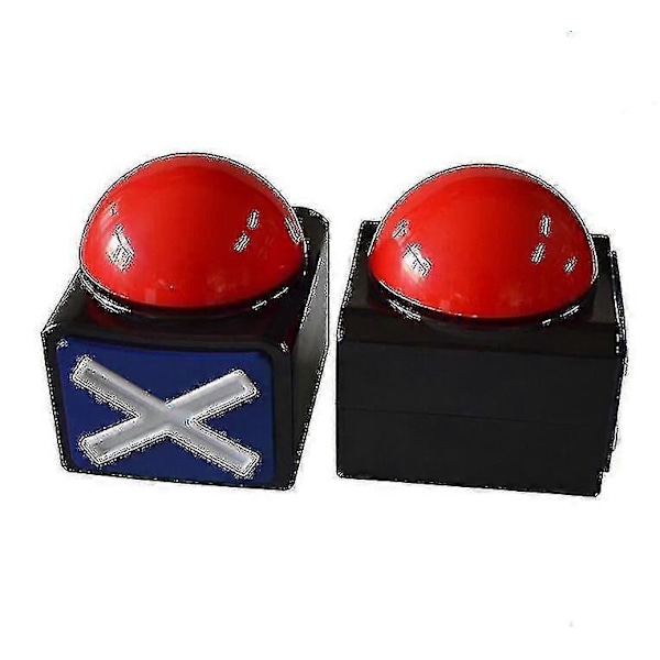 Buzzer med lyd og LED-lys - Sjov for hele familien - Ideel til spilaftener, quizshows og fester