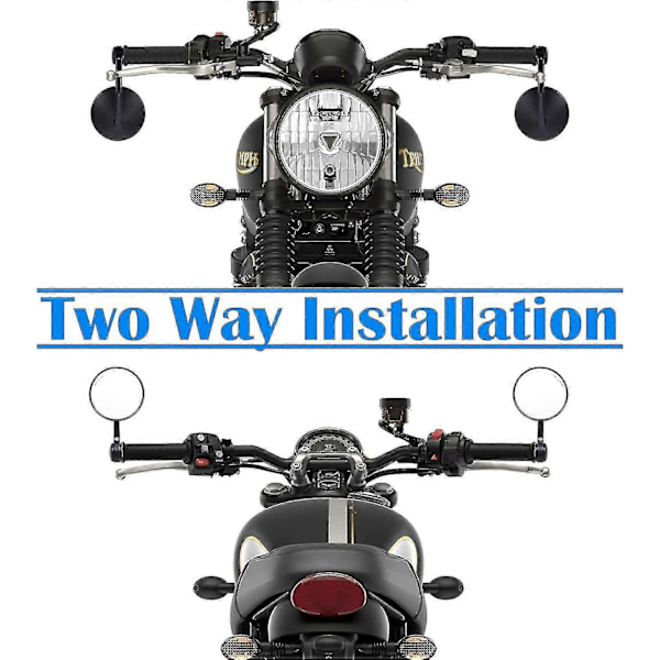 Moottoripyörän peili, hyväksytty ohjaustangon sivu 7/8\" 22mm sivupeilit Cb1000r Cb400 Mt07 Mt09 Z1000 Xsr 700 Cafe Racer -malleille