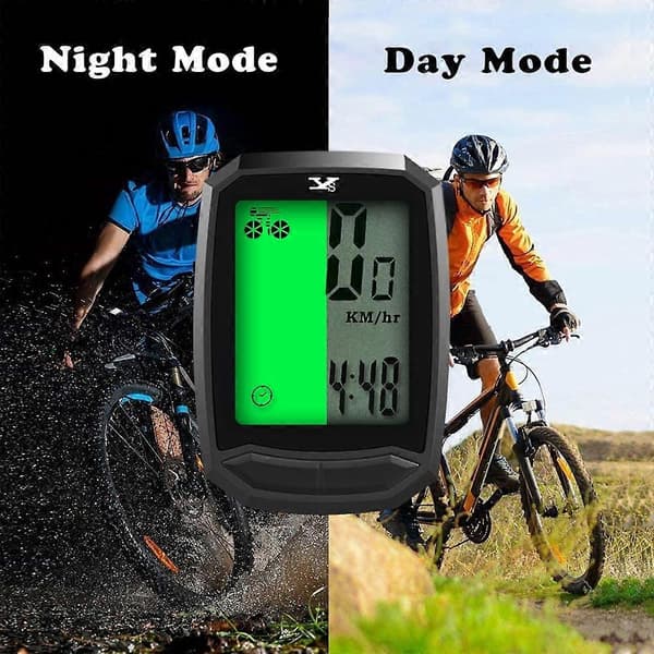 Nirvana Vandtæt og Trådløs Cykelcomputer til Racercykel, Cykelcomputer, Odometer med LCD-Display og Flere Funktioner