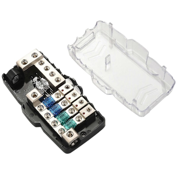 Multifunktionel LED Bil Audio Stereo ANL Sikringsholder Fordeling 0/4ga 4 Vejs Sikringsboks Blok 30a (haoyi)