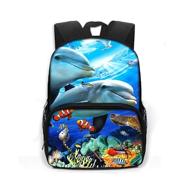 13 tuumaa Söpö See Eläin Lasten Koululaukut Dolphin Octopus Merikilpikonna Lapset Lastentarha Reppu Pojat Tytöt Koululaukku Kirjakassi style 14