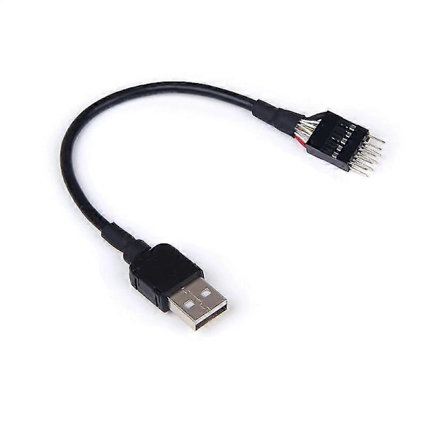 9-nastainen uros - ulkoinen USB A uros PC-emolevyn sisäinen datan jatkokaapeli HFMQV