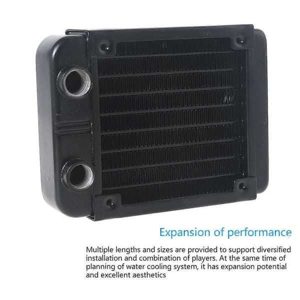 DIY Væskekølingssystem Højdensitetsfinner 8 Rækker Aluminiumsrør Radiator 90mm