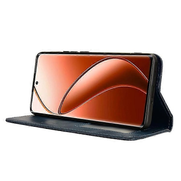 Kompatibelt Skal för Realme 12 Pro 5G / 12 Pro+ 5G Stöttåligt TPU Skal Läder Retro Textur Telefonskydd Blue