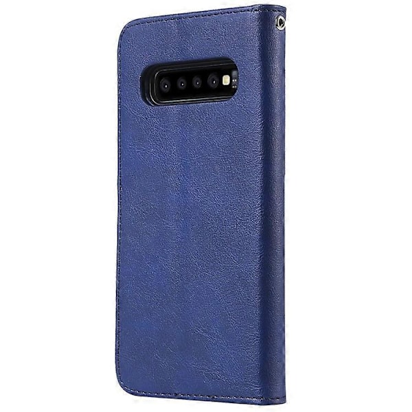 Magnetisk Aftagelig 2-i-1 PU Læder Etui Kompatibel Med Samsung Galaxy S10 Plus Blue