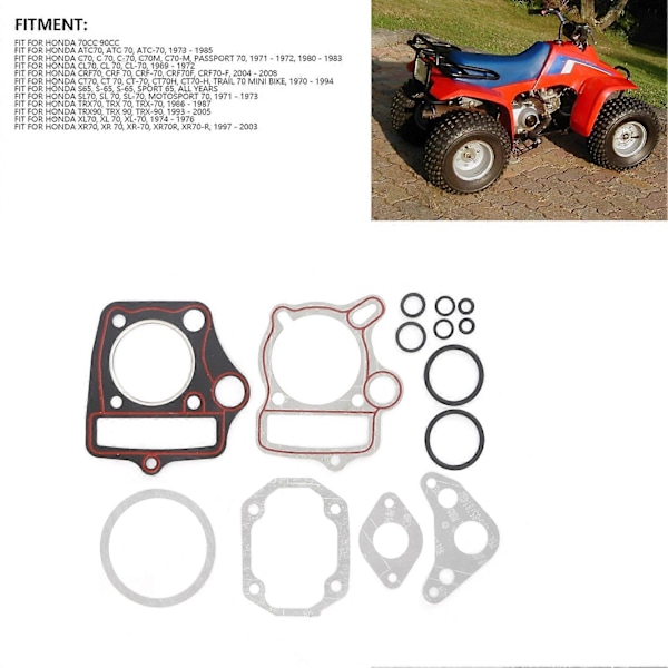 Motorpackningssats Tätningsplatta Reparationskit Passar Honda ATC70 CRF70 CT70 TRX70 70CC 90CC