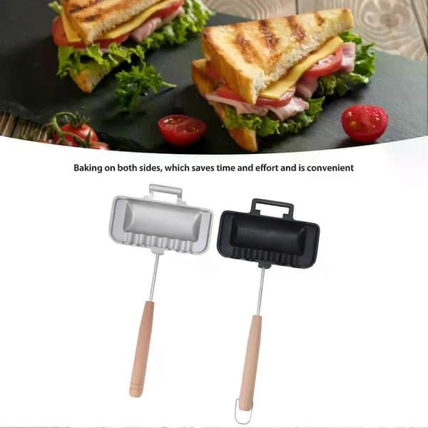 Dobbeltsidet Sandwich Pan Stegepande Sandwich Bageplade Brød Krympeforsegling Bage Stegepande Form