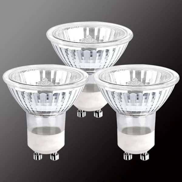 GU10 Halogenlampor (6-pack) — 35/50 Watt, 220 Volt, 2800K; GU10 Halogenspotlights, Varmvit.