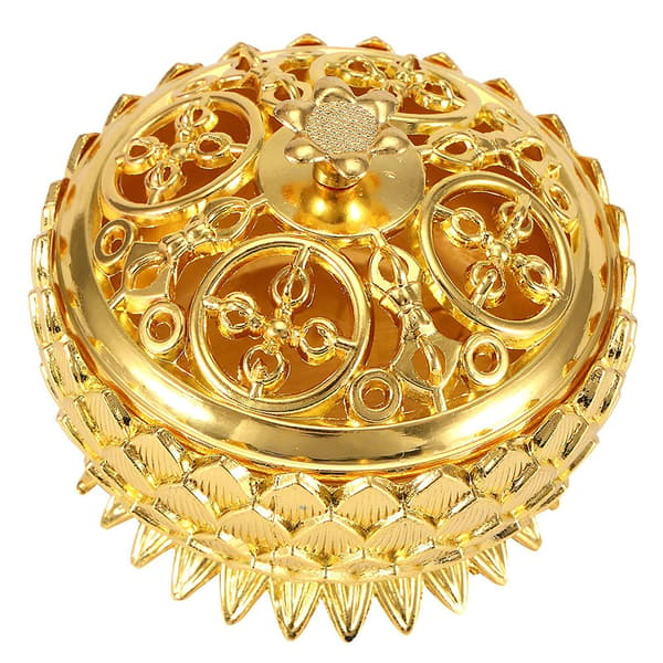 Zinklegering Hjem Dekoration Lotus Røgelsesbrænder 7*5cm Røgelsespindeholder (Guld)