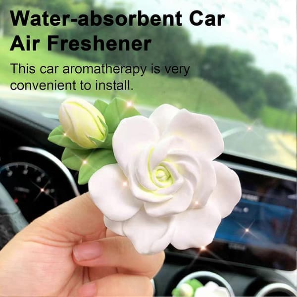 Bilduftfrisker Auto Diffuser Gardenia Aromaterapi Æterisk Olie til Afslappende og Forfriskende Køretur