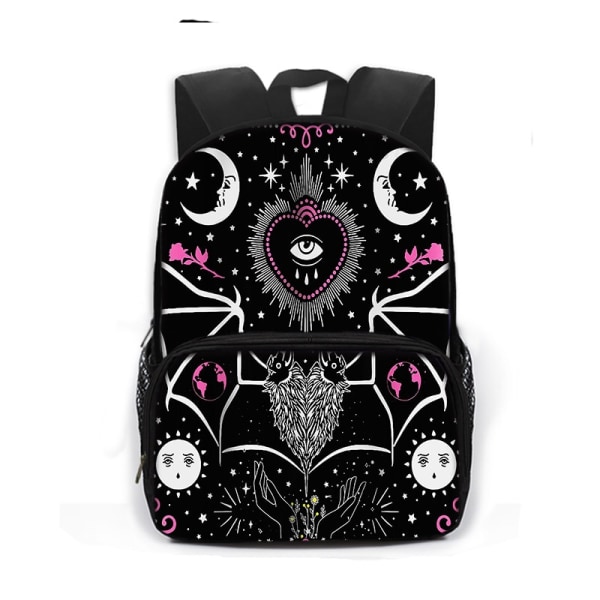Gothic Bat Ghost Vampire Printing Skolväskor för barn Pojkar Flickor Laptop Ryggsäckar Dagis Skolväska Bokväskor Present style 21