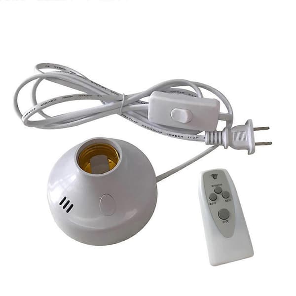 Fjärrkontroll E27 LED Lampfot med Timer Plug-in Trådlös Skruv Lampa Bas