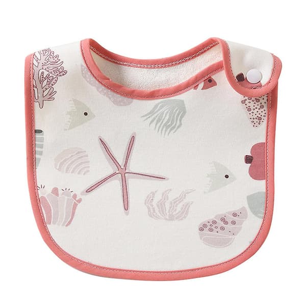 Boho Baby Unisex Bomulls Haklappar Med Bomull För Äta Blommor Tryck
