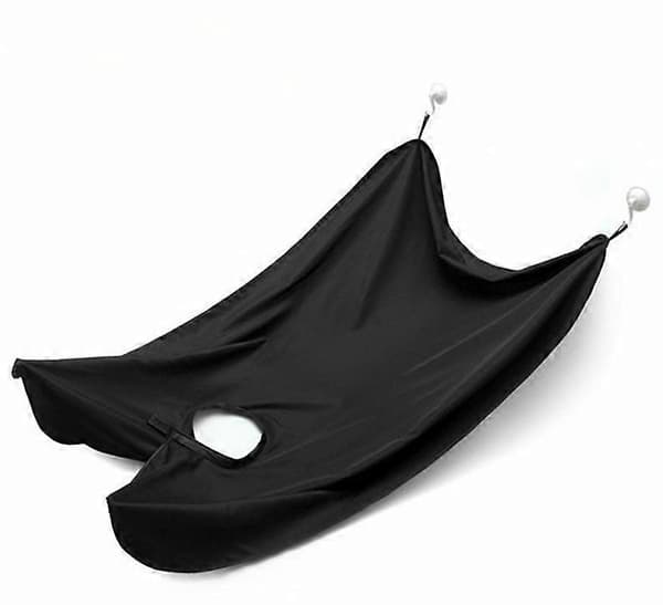 Förkläde för rakning & skägg - Samlar upp skägget - Barber Cape Svart