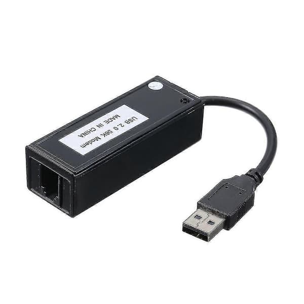 Ekstern USB 56k V.92 V.90 Dial Up Fax Modem Til Win Xp/vista7/8/10 Sort