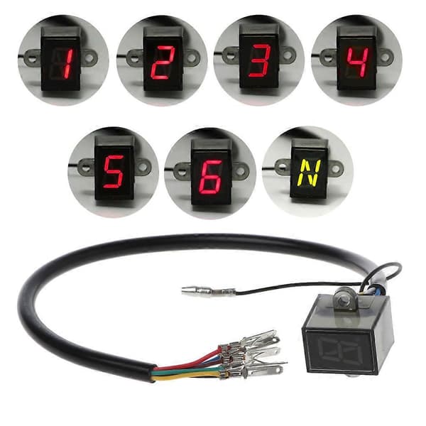Motorcykel Gearindikator Super 6 Gear Digital Skiftearmsensor Gear Display