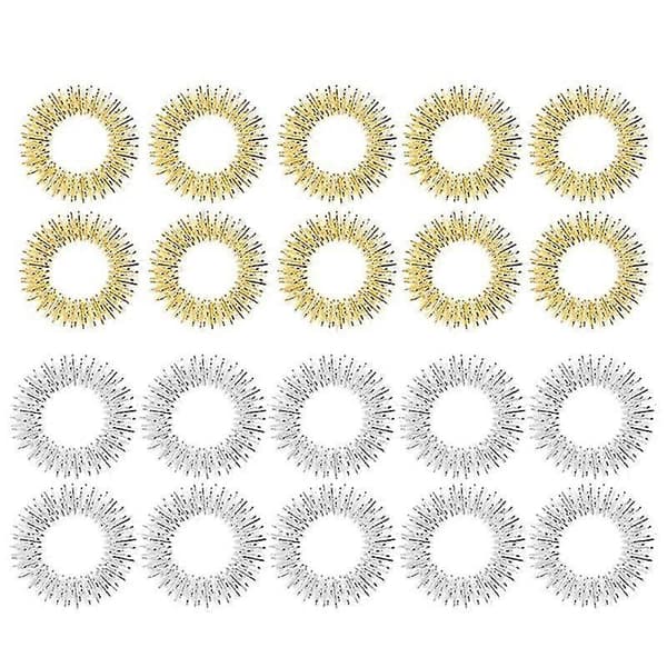 20 stk. sensoriske fingerringe, fingerring/akupressurring sæt lydløs stressreducer og massager