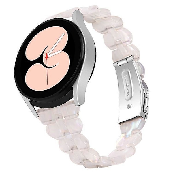 Kompatibel med Samsung Galaxy Watch 5 Active 40mm / 44mm / Watch 5 Pro 45mm / Watch 42mm Resin Rem 20mm Armbånd White