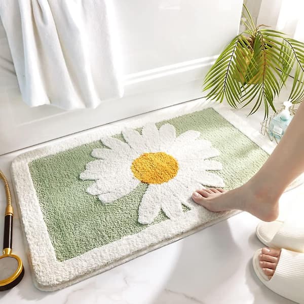 Daisy Baderomsmatter Sklisikker Baderomsdørmatte Absorberende Daisy Matter