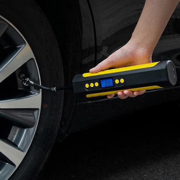 Bærbar Luftkompressor Mini Inflator Elektrisk Pumpe Nød Dækpumpe Med LCD Display LED