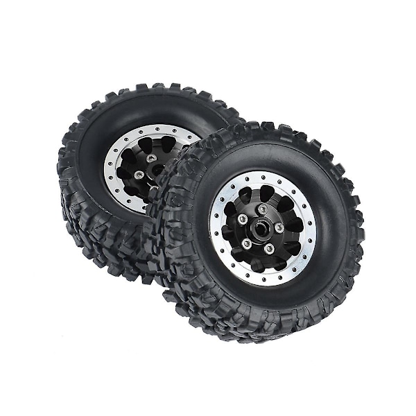 4st Metall Beadlock Hjulnav Hjul Fälg Och Gummidäck För C14 C24 B14 B24 B36 Mn D90 Mn99s Rc Bil