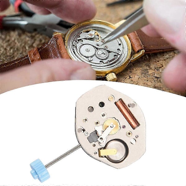 QUARTZ Klocka Ersättningsurverk Reparationstillbehör Reservdel med Stift för RONDA 762 Edition d