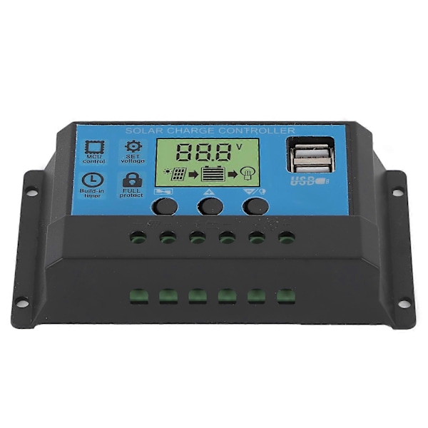 12V 24V Aurinkolatauksen Purkausohjain PWM LCD-näytöllä Kaksois-USB-ulostulolla Säätäjä Kotiin Teollisuuteen Auto 10A