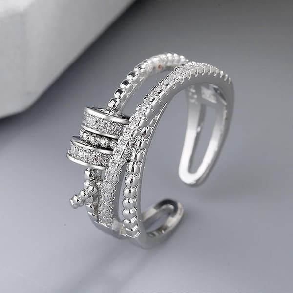 Til Min Datter Fidget Ring Anti Angst Ringer med Perler Spinner For
