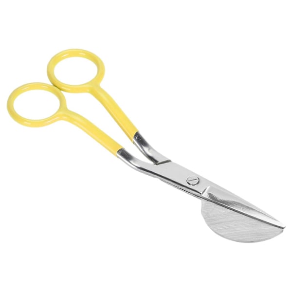6 tums Anknäbbssax Rostfria Blad Anknäbbsapplikationssax Ergonomisk Sömnadssax Tygsax för Klippning av Kläder Skräddare Gul