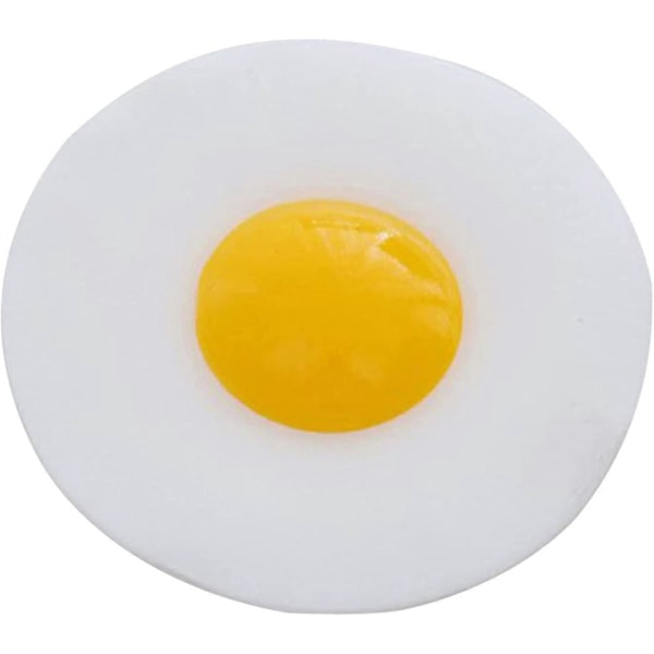 Morsom Egg Klemmeleke, Triksleke Merkelig Stresslindring TPR Håndklemt Dekompresjonsleke for Fest - Gul Hvit