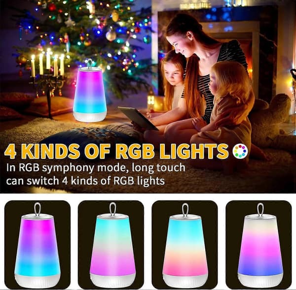 Lille Fancy Korn Træ Hånd Touch Natlampe Sengelampe
