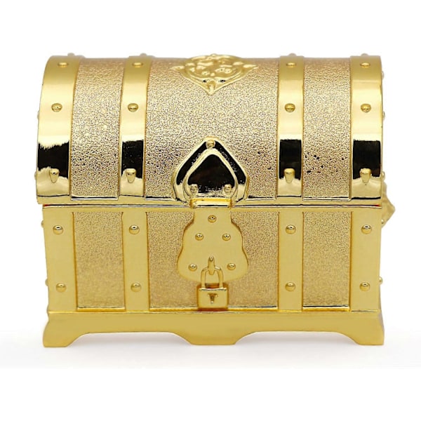 Metal smykkeskrin ørering opbevaringsboks retro pirat skattekiste high-end smykkeskrin fløjlskrin