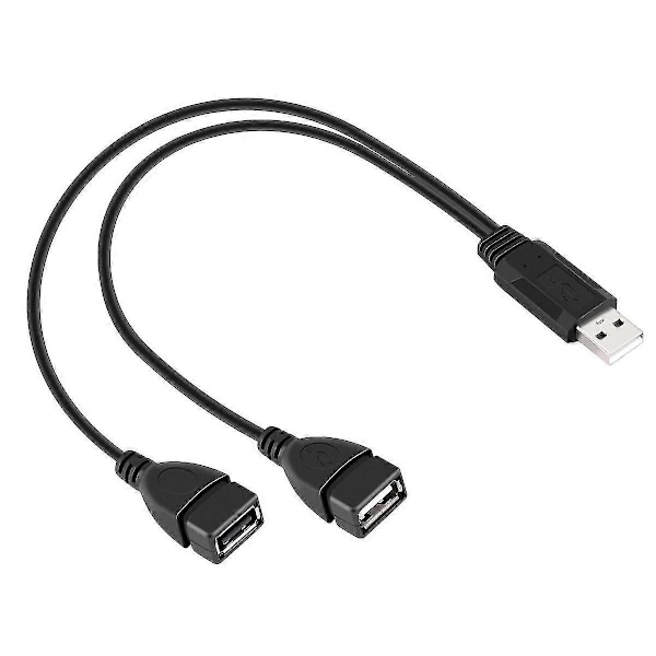 USB 2.0A uros-uros-liitäntä Y-jakaja-adapterikaapeli