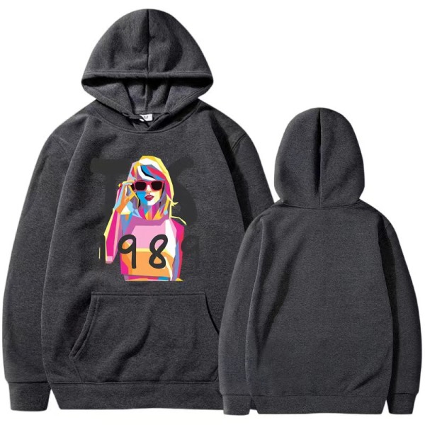 Taylor Swift the eras tour Taylor perifere hættetrøjer forår og efterår til mænd og kvinders sweatshirts gray XL