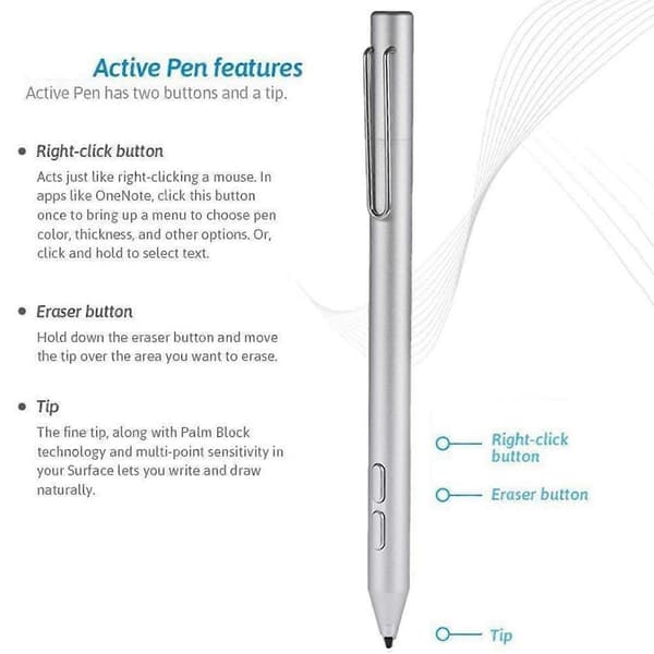 2048 til Touch Stylus Pen til Surface Pro 3 4 5 Laptop Tablet Aktiv Pen
