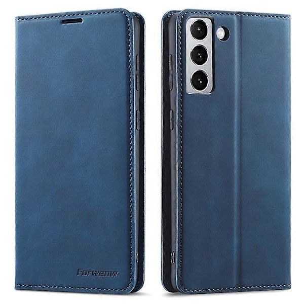 FORWENW Kompatibelt för Samsung Galaxy S23+ Hudvänligt Läder Mobiltelefonfodral Ställ Fantasy Series Flip Plånboksfodral Blue