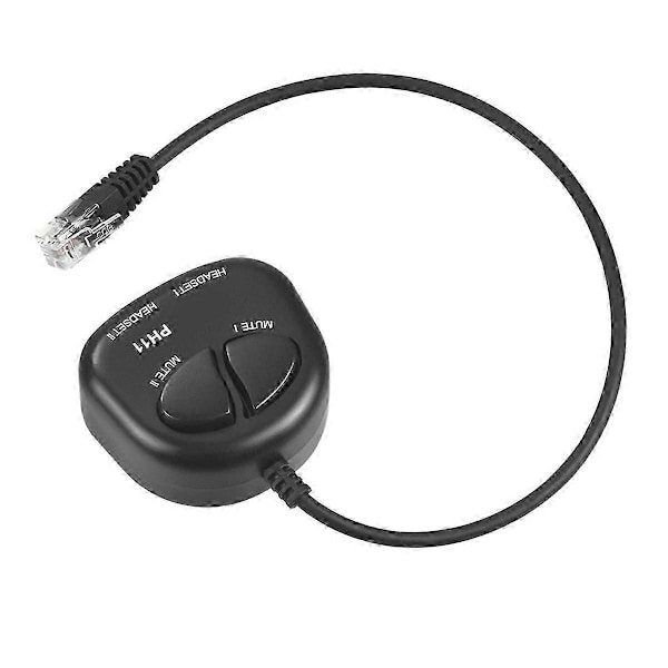 TO Mute Switch Træningsadapter Dobbelt RJ9 Stik til RJ9 Headset Hanstik til Call Center Headset-Yvan
