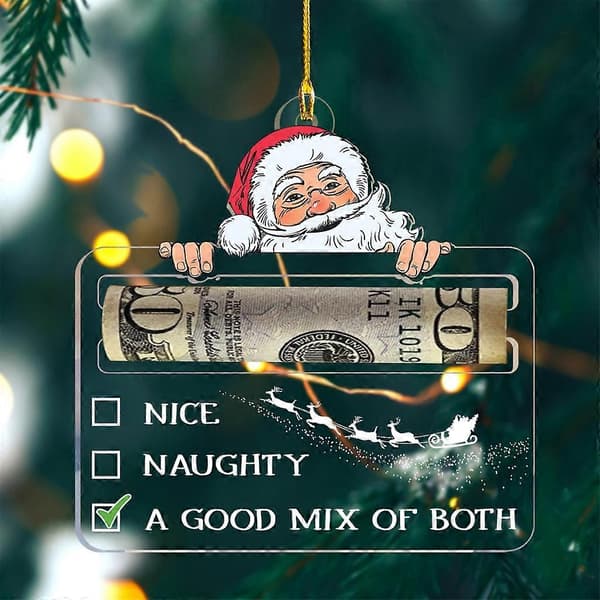 Festive Designs Jule Pengeklips Pengeholder Ornament til Sæsonen