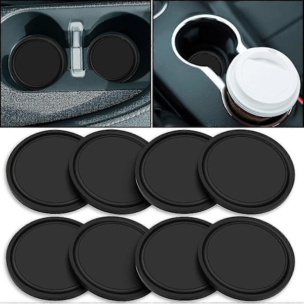 Bilunderlägg Bling Mugghållare 8-pack Universal Anti-halk Mugghållare För Fordonsdrycker Strass Kristall Bilunderlägg Insats Mugghållare
