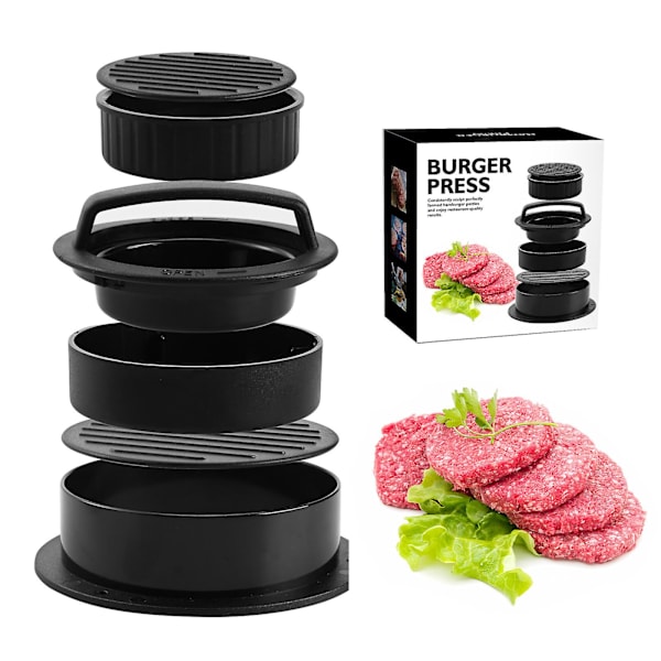Grilli hampurilainen hampurilainen puristin Pyöreä muotoinen tarttumaton Chef kotletit Hampurilainen Liha Naudanlihagrilli Burger Press Pihvikeitin mold Box