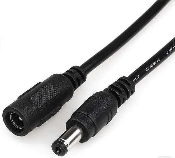 CCTV 5m (16.4ft) 2.1x5.5mm DC 12V Förlängningskabel för CCTV Säkerhetskameror IP-kamera DVR Standalone (4-pack)