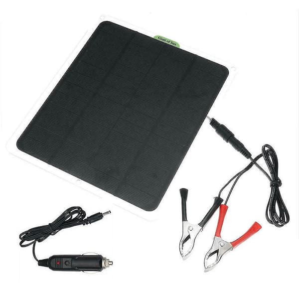 22W Solcellepanel 12V Vedlikeholdslader Batterilader Kit Båt Bobil Bil