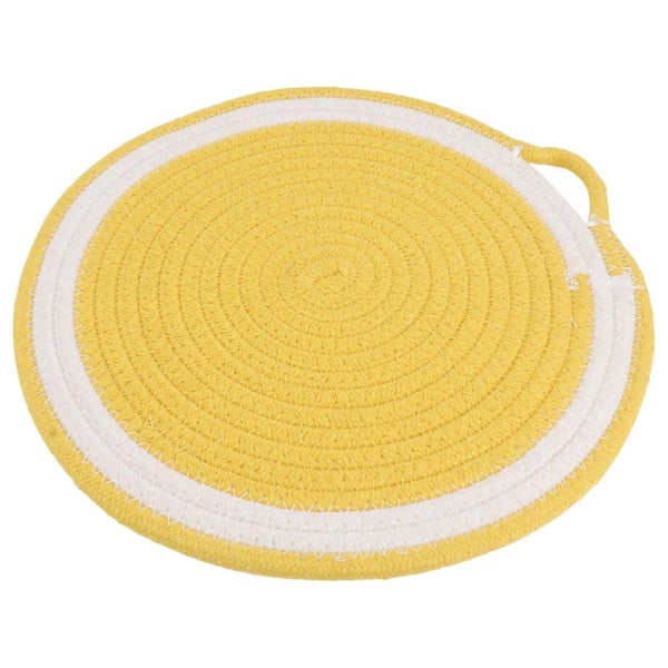 Bordsunderlägg Matbord Värmebeständig Matta Mögelsäker Gul 30x30cm Rund 1-pack
